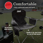 Coleman Portable Camping Chair with 4-Can Cooler, Cushioned Seat & Back with Side Pockets & Cup Holder, Carry Bag Included, Great for Camping, Tailgating, Firepits, Patio, & More - Image 7