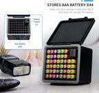 JJC AAA Battery Hard Case with Detachable Tester Checker, 44 Slots AAA Battery - Image 2