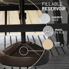 US Weight Durable Fillable Umbrella Base for Patio Table - 50 Pound Capacity Heavy Duty Adjustable Stand for Outdoor Umbrellas - Made in The USA - Image 4