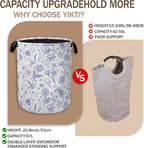 Hydrangea Flowers Laundry Basket, Rustic Floral Clothes Hamper, Oxford Cloth - Image 3