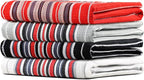 Urban Villa Kitchen Towels Extra Large Premium Salsa Stripes Dish Towels by CottonTrends