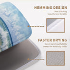 Summer Beach Dish Drying Mat for Kitchen Counter Starfish Coastal Shells - Image 3