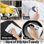 R HORSE 5Pcs Funny Chicken Kitchen Dish Towel Set Absorbent Quick Dry Cloth - Image 6