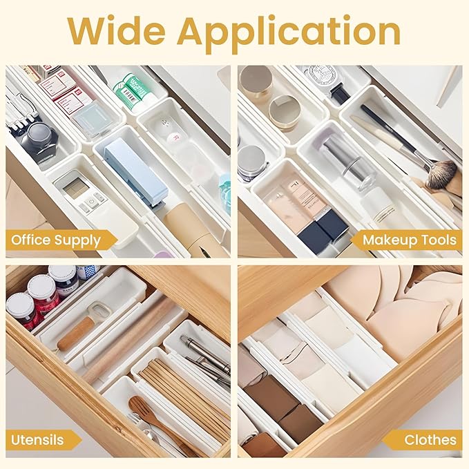 Drawer Organizers Set, Expandable Drawer Organizer Trays, Drawer Organizer Bins - Image 7