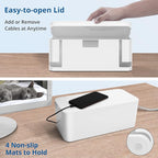ZhiYo Cable Management Box White, Cord Hider Box to Conceal Power Strips on - Image 7