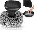 Cast Iron Scrubber | Dish Scrub Brush | 316 Cast Iron Cleaner Chainmail Scrubber by Purgreat