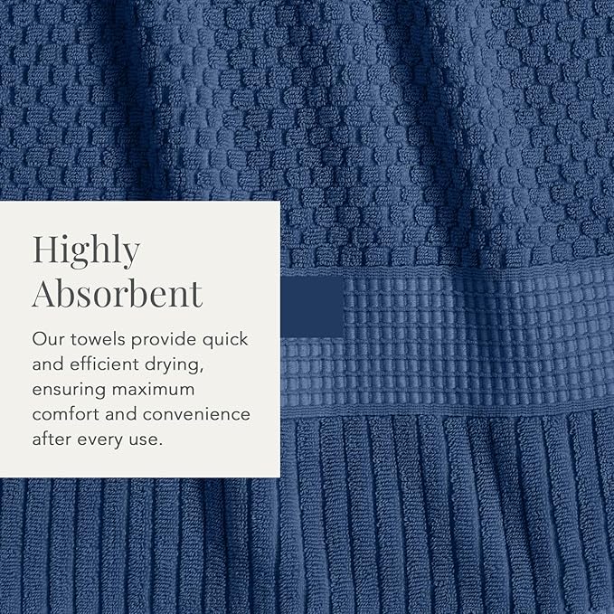 NY Loft 100% Cotton Hand Towels| 6 Pack Hand Towel Set | Absorbent & Quick-Dry - Image 6