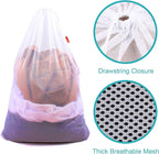 3 Pack Mesh Laundry Bags, 24 x 36 Inches Heavy Duty Drawstring Bag, Travel and - Image 4