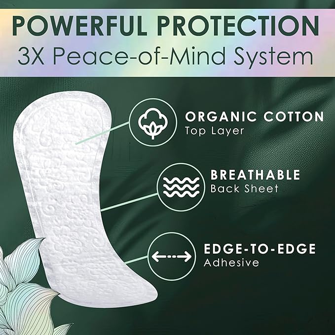 L. Ultra Thin Liners for Women, Regular Coverage, Organic Cotton Top Layer - Image 2