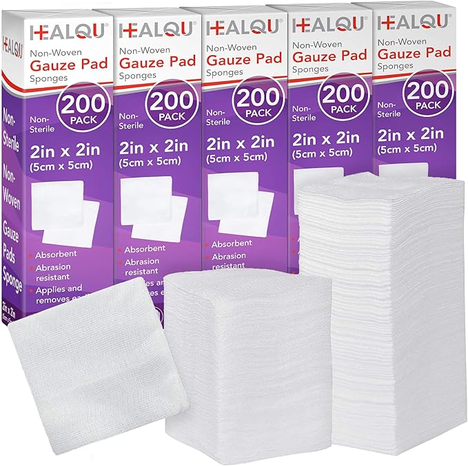 HEALQU 1000 Gauze Pads 2x2 by Healqu