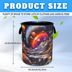 Dream Galaxy Mountains Laundry Basket Funny Oxford Cloth Laundry Hamper - Image 3