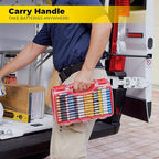 Ontel Battery Organizer with Tester | Stores 180 Batteries | Clear Locking Lid - Image 5