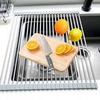 Roll Up Dish Drying Rack, 19.7" x 15.8" Over The Sink Dish Drying Rack by Sayehuanye