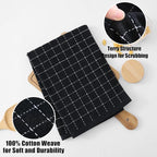 Homaxy 100% Cotton Terry Kitchen Towels, Checkered Designed, Soft and Super - Image 2