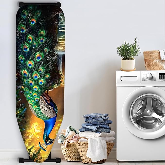 Nuxovilar Colorful Peacock Pattern Ironing Board Cover, 15 * 54inch, Fits Most - Image 3