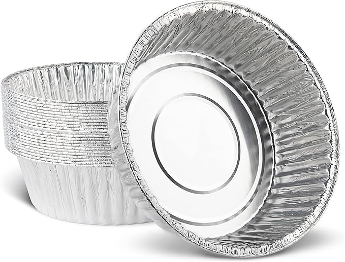 PLASTICPRO 10'' Inch Round Tin Foil Pans Disposable Aluminum, Extra Deep by PLASTICPRO