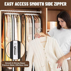 Garment Bags for Hanging Clothes 40” Long, Ultra Clear Suit Bags for Closet - Image 3