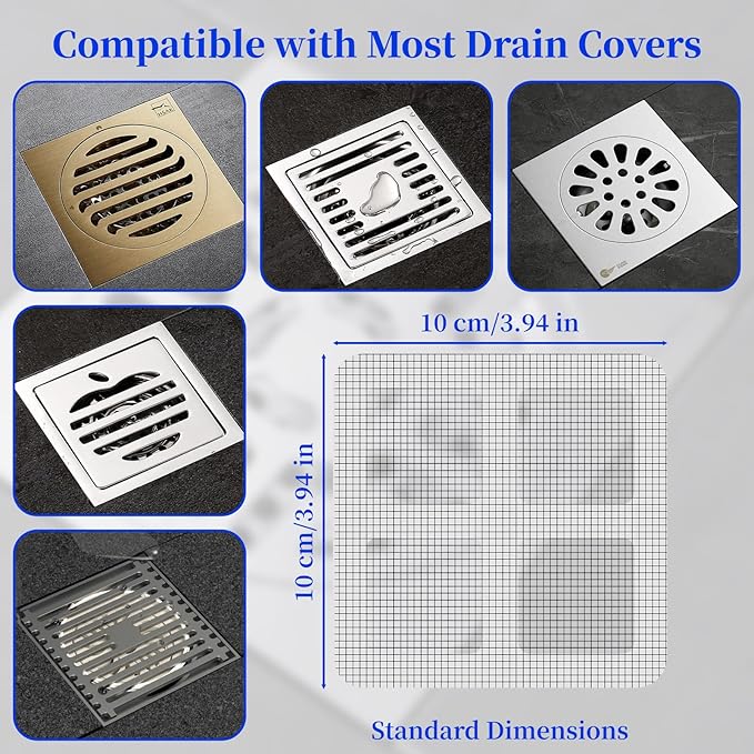 100 PCS 4 Inch Disposable Shower Drain Hair Catcher - Image 2
