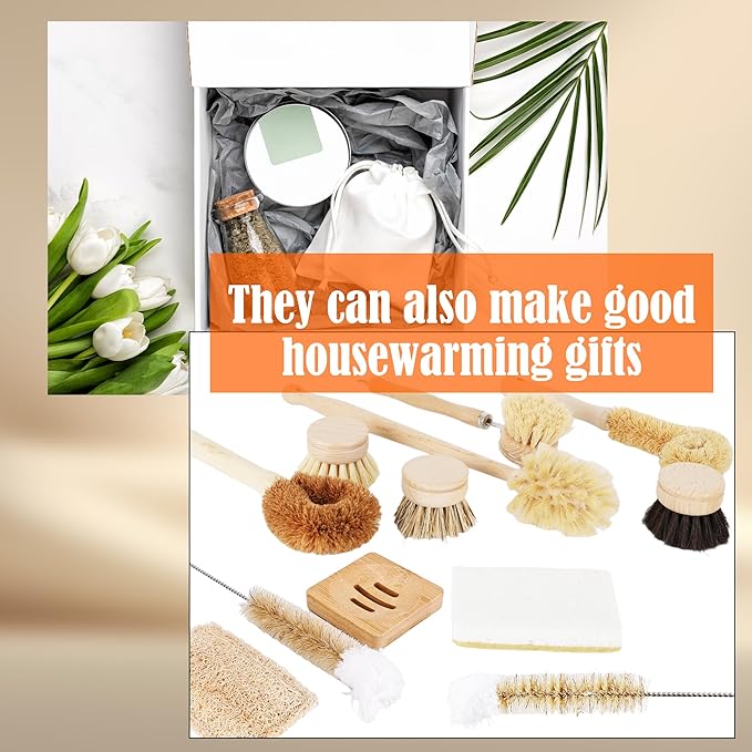 15 Pcs Bamboo Dish Brush Set - Image 7