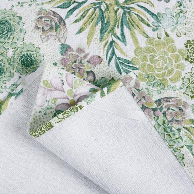 Martha Stewart Dual Purpose Kitchen Towel 2-Pack Set, Succulents - Image 4
