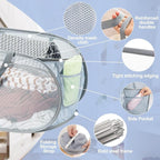 4PCS Mesh Laundry Hamper, Collapsible Laundry Baskets, 75L Large Foldable Dirty - Image 3