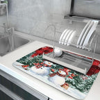 Christmas Snowman Dish Drying Mat - Image 5