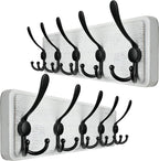 WEBI Coat Rack Wall Mount, Wood Coat Hooks Wall Mounted Coat Hanger, Wall Hook by WEBI