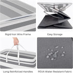 HomeHacks 3-Pack Large Laundry Basket, Waterproof, Freestanding Laundry Hamper - Image 2