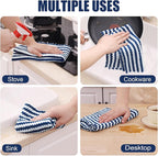 Homaxy Kitchen Towels, Ultra Soft and Absorbent Dish Towels, Reusable Fast - Image 4