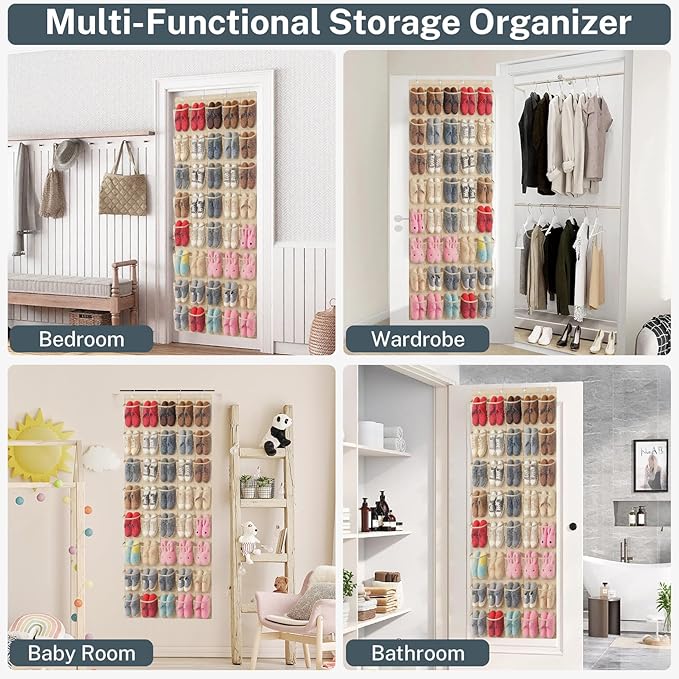 40-Pocket Over the Door Shoe Organizer - Image 7