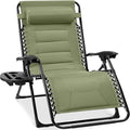 Best Choice Products Oversized Padded Zero Gravity Chair, Folding Outdoor Patio Recliner, XL Anti Gravity Lounger for Backyard w/Headrest, Cup Holder, Side Tray, Polyester Mesh - Sage Green by BestChoiceProducts
