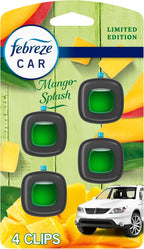 Febreze Car Air Freshener Vent Clip Multipack Mango Splash Scent, Long Lasting by Febreze