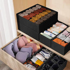 12 Pack Drawer Organizers, 116 Compartments Fabric Foldable Dresser Drawer - Image 5