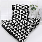 Black and White Hand Towels, 4 Pack Cotton Soft Face Towel 13x29 Inches - Image 2