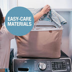 CleverMade Collapsible Laundry Basket LUXE 2 Pack – 60 L Foldable Cotton Blend - Image 6