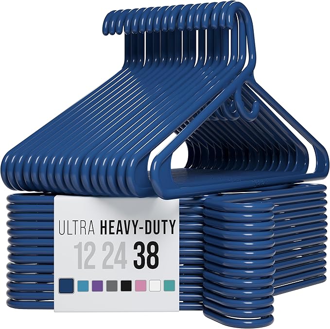 NEATERIZE Ultra Heavy Duty Plastic Clothes Hangers by Neaterize