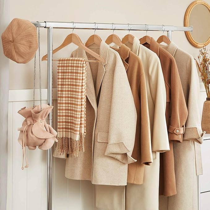 JS Hanger Wooden Coat Hangers, 20 Pack High Grade 17.5 Inch Wood Suit Hangers - Image 8