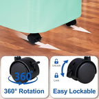 Slim Laundry Hamper with Lid and Wheels, Small Rolling Laundry Basket with - Image 4