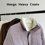 Wire Hangers 60 Pack, Heavy Duty, Space Saving, Stainless Steel, 16.5inches - Image 3