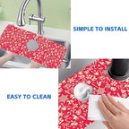 Christmas Reindeer Bell Snowflake Kitchen Sink Splash Guard Mat Absorbent Fast - Image 5