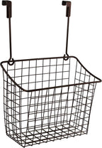 Spectrum Large Over Cabinet Door Organizer Bronze Wire Storage Basket - Image 9