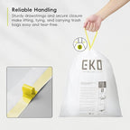 EKO 2.6 Gallon / 7-10 Liter, Extra-Strong Unscented Garbage Bags, Easy-Dispense - Image 4