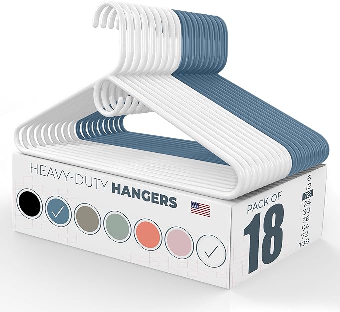 Neaties Heavy Duty Clothes Hangers 18 Pack – Made in The USA – 8lb Capacity by NeatiesHangers