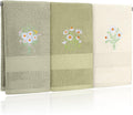 3 Pcs Daisy Floral Hand Towels Daisy Flowers Boho Bathroom Decor 14x29 Inch by Tingjoo