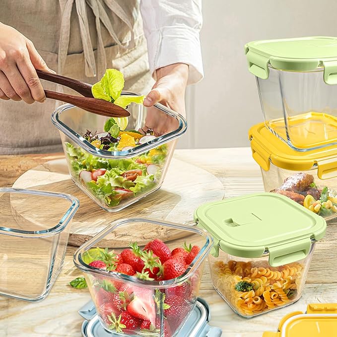 Glass Soup Containers with Lids 32 oz, 4 Cup Glass Storage Containers, Tall - Image 8