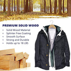 Amber Home 30 Pack Wooden Coat Hangers, Natural Wood Suit Hangers - Image 7