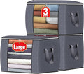 Fab totes 24 Gallons Clothes Storage, Foldable Thick Fabric Blanket Storage Bags by Fabtotes