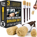 Soft Boar Hair Car Detailing Brush Set by DetailDudes