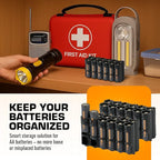 Storacell AA-12 Battery Storage Caddy and Dispenser, Holds 12 AA Batteries - Image 2