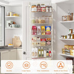MIAOLI Over the Door Pantry Organizers and Storage, 6-Tier Spice Rack, Home & - Image 4